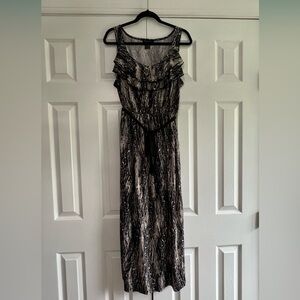 Susan Lawrence Black Spaghetti Strap Maxi Dress
